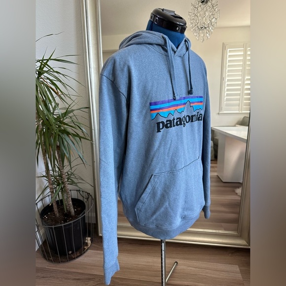 Patagonia P6 Logo Uprisal Hooded Sweatshirt In Pigeon Blue size S - Picture 5 of 8